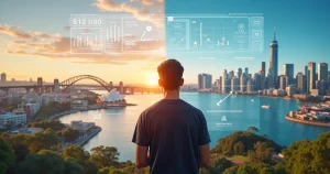 Brasileiro observando comparação entre Austrália e Nova Zelândia em 2026